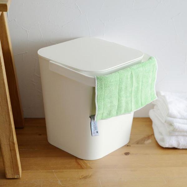 【日本製】　tower　フタ付バケツ　12L