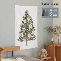 クリスマス kukka ja puu クリスマスツリー タペストリー 壁掛け 110×70cm／クッカヤプー【送料無料】【c25】（33％OFF）
