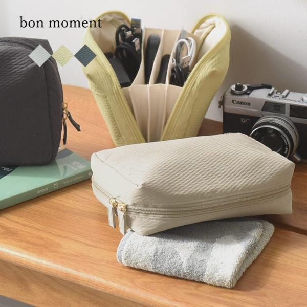 【ポーチ300円OFFクーポン】bon moment 整理がしやすい 女性のためのガジェットポーチ Mサイズ／ボンモマン【11/28服追加】（20％OFF）