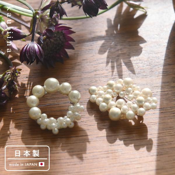 胸元が華やぐ パールブローチ サークル スクエア 卒園式 卒業式 入園式 入学式／kauliina カウリーナ