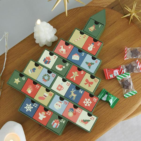 クリスマス ペーパーボックスカレンダー ツリー アドベント【c25】
