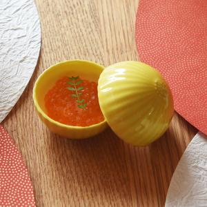 花形 蓋付珍味入れ 美濃焼 お正月