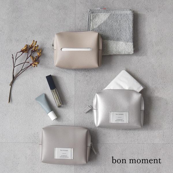 bon moment ポケットティッシュが3つ入る フェイクレザー ティッシュケース／ボンモマン【11/28服追加】（30％OFF）