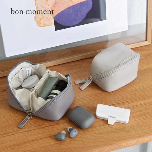 【ポーチ300円OFFクーポン】bon moment がばっと開く ミニキューブポーチ／ボンモマン