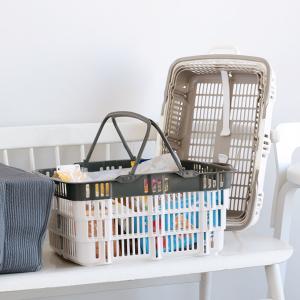 たためる買い物カゴ レジかご マイカゴ 折りたたみバスケット【送料無料】