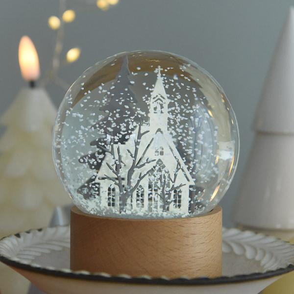 クリスマス インテリアに馴染む スノードーム ノエルの街【c25】【送料無料】