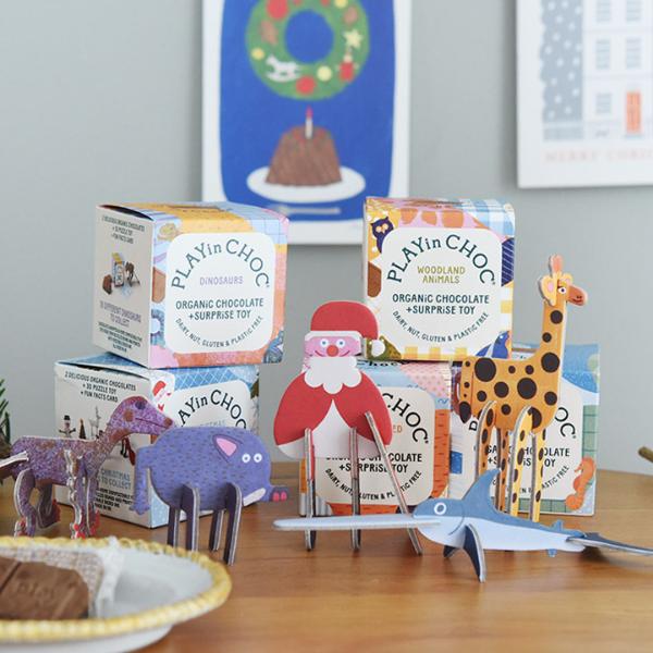 クリスマス play in choc 紙製パズル付きチョコレート／プレイン・チョック【c25】