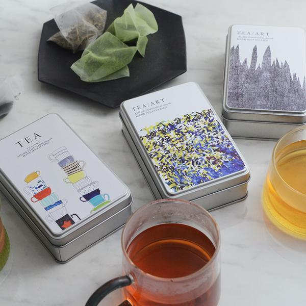 やまなみ工房×おいしい日本茶研究所 デザイン茶缶入り ティーバッグ