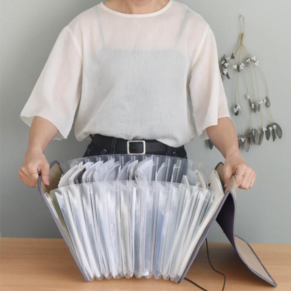 bon moment がばっと開いて見やすい 書類収納ケース Lサイズ Sサイズ／ボンモマン