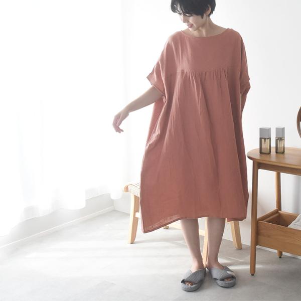 bon moment 湯上りガーゼワンピース ルームワンピース