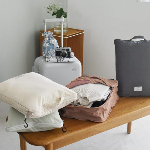 bon moment 圧縮できるトラベルポーチ L 圧縮 旅行 ポーチ 圧縮袋トラベル 旅行用／ボンモマン