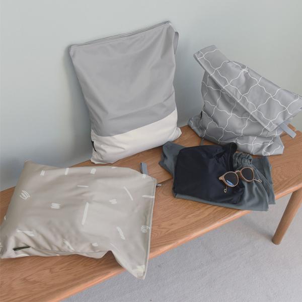 bon moment 濡れたまま収納できる 防水ポーチ マルチポーチ 大きめ 43×33cm トラベル 旅行