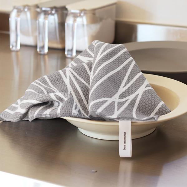 bon moment たっぷり吸収する コットン100% ダイヤ織 キッチンクロス ふきん／ボンモマン