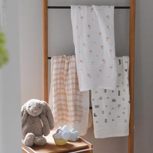 kukka ja puu 33×90cm ふんわり4重ガーゼ ロングフェイス フェイスタオル ガーゼタオル ガーゼケット 日本製／クッカヤプー