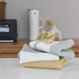 bon moment ワッフル織り たっぷり拭ける キッチンクロス キッチンタオル／ボンモマン