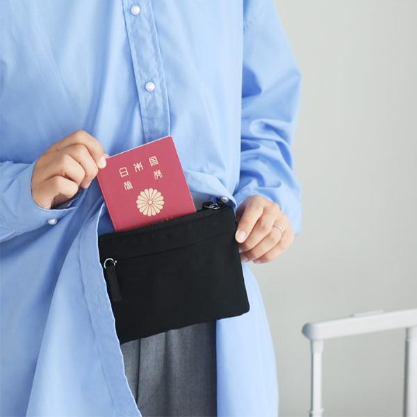 bon moment 服の中に隠せる スキミング防止 2way セキュリティーポーチ パスポートケース ／ボンモマン