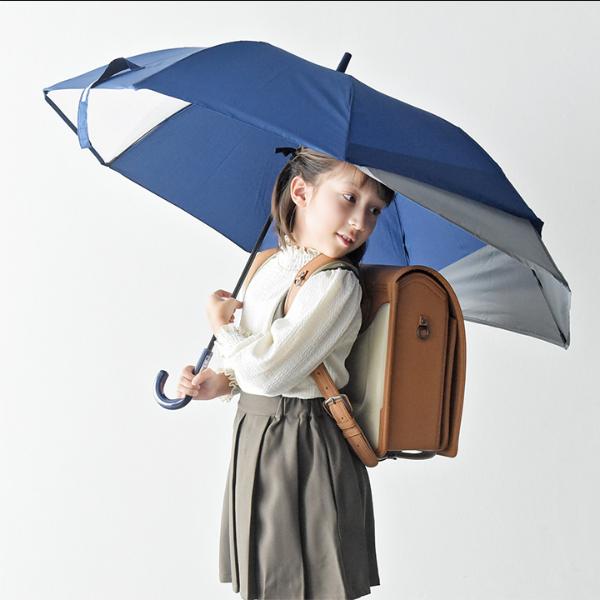 kukka ja puu ランドセルが濡れない 後ろが伸びる傘 トランスフォーム傘 キッズ 55cm 雨傘／クッカヤプー【雨の日】