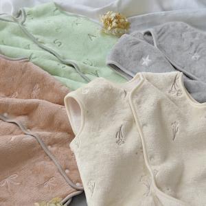 kukka ja puu 寝相が悪くても安心！ フリーススリーパー 総柄刺繍 フランネル ボア