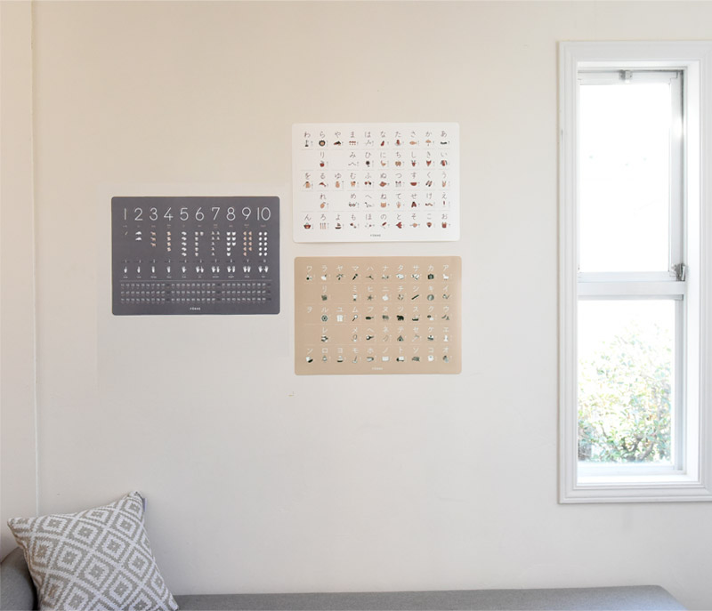 FORNE 知育ポスター B3 ひらがな カタカナ 数字 日本地図 世界地図／FORNE×kukka ia puu 限定柄 惑星／フォルネ