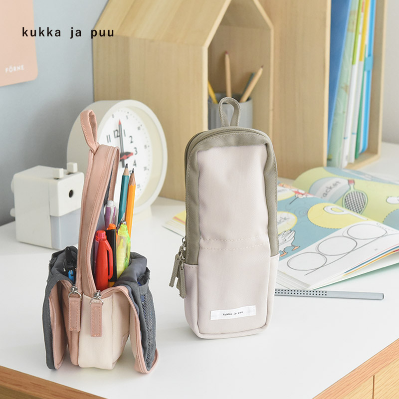 kukka ja puu ペン立てみたいに縦置きできる ペンケース 大容量 縦型 筆箱/クッカヤプー/クッカヤプー