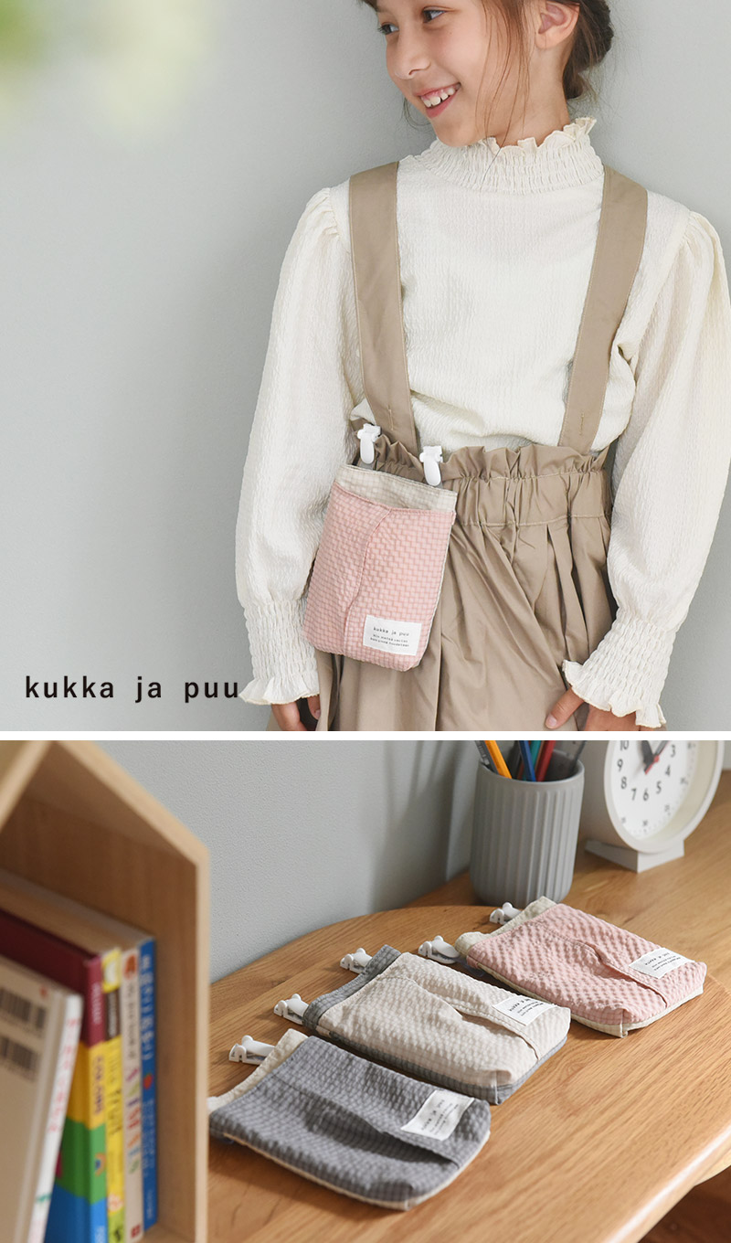 kukka ja puu 取り出しやすい 移動ポケット 縦型 マスクケース ティッシュケース ポケットポーチ/クッカヤプー