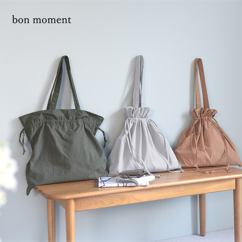 bon moment 旅上手になれる　巾着サブバッグ