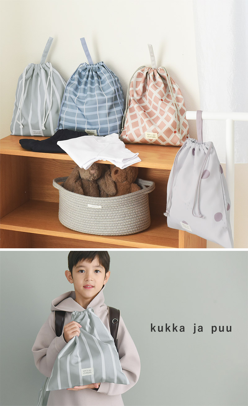 kukka ja puu 巾着袋 大 柄 