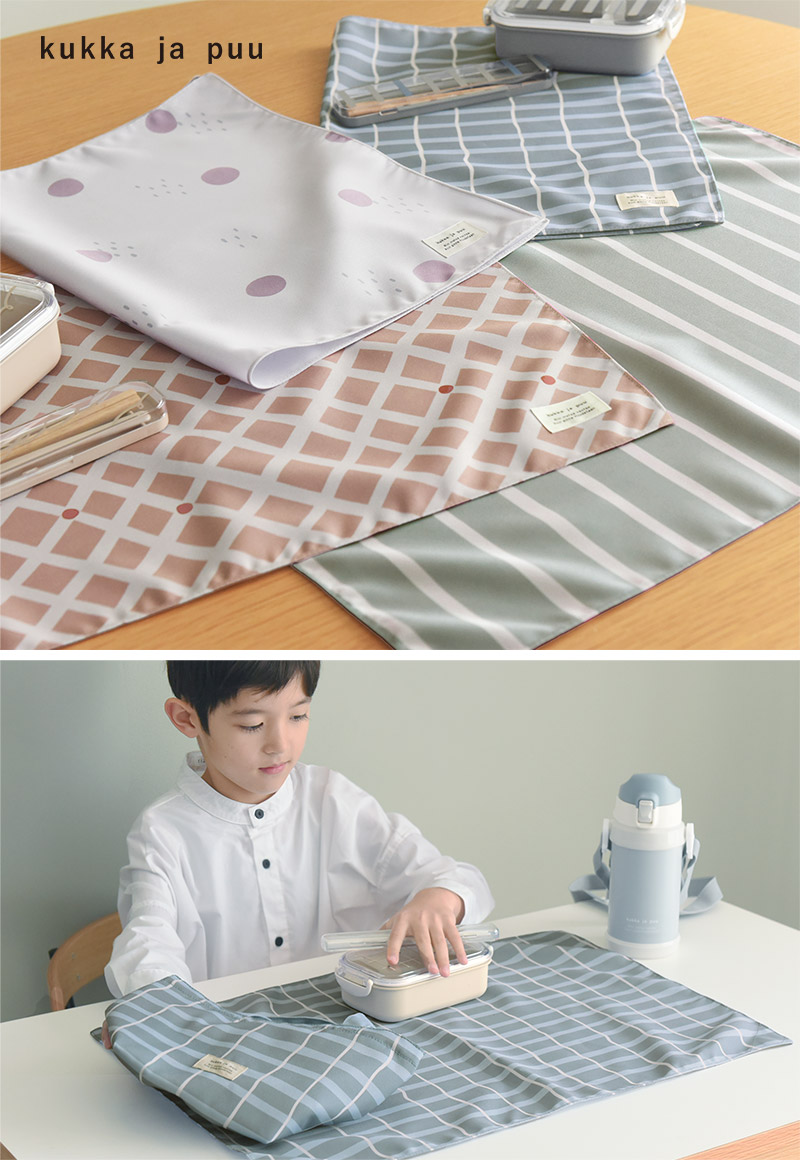 kukka ja puu ランチョンマット 40×60cm 2枚セット 柄 通園 通学 女の子 男の子 小学生 幼稚園／クッカヤプー