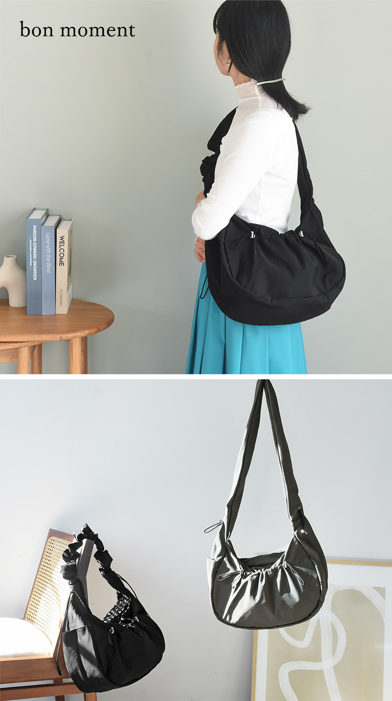bon moment 2WAYで印象チェンジ ギャザー ショルダーバッグ/ボンモマン