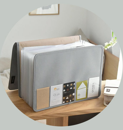 bon moment 【一緒に並べて整う 】 がばっと開いて見やすい 書類収納ケース Lサイズ A4サイズ／ボンモマン