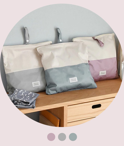 kukka ja puu 濡れたまま収納できる 防水ポーチ 小さめ 30×30cm／クッカヤプー