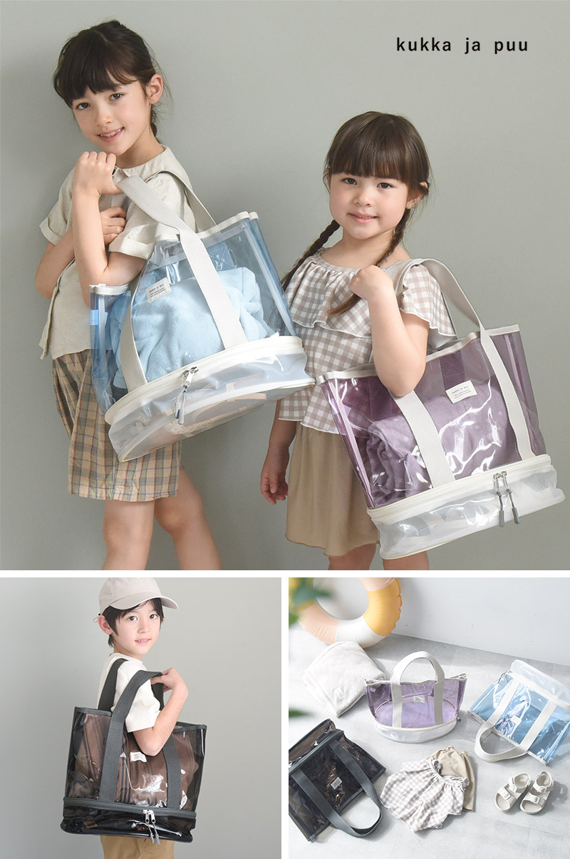 kukka ja puu 整頓上手な プールバッグ 2層式 トート型／クッカヤプー