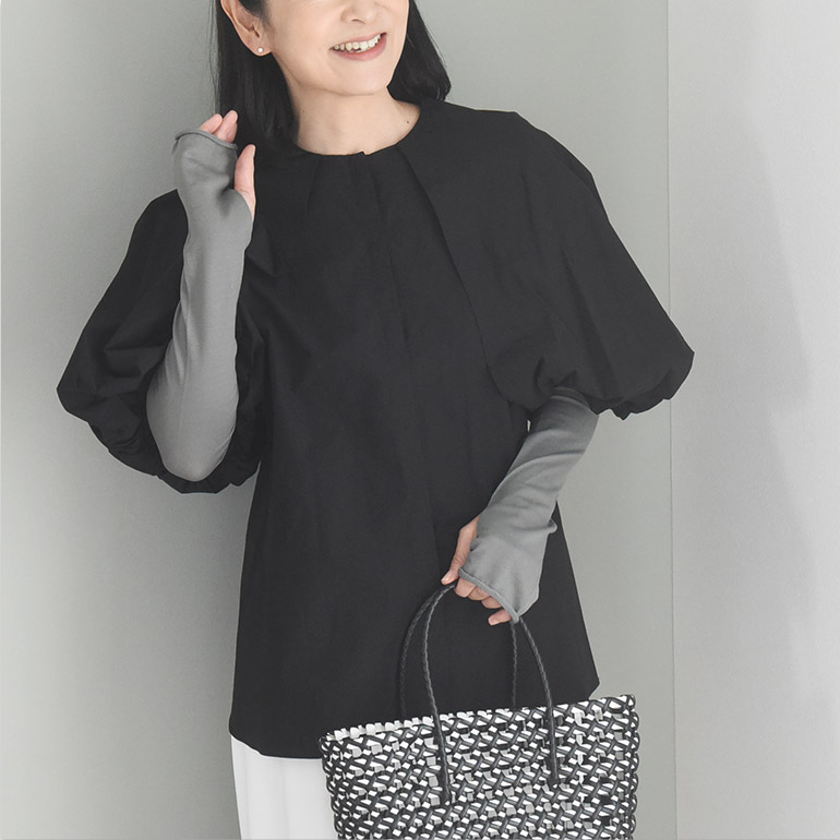 bon moment 内側シルクの肌にやさしいアームカバー ロングタイプ 熱中症ボンモマン