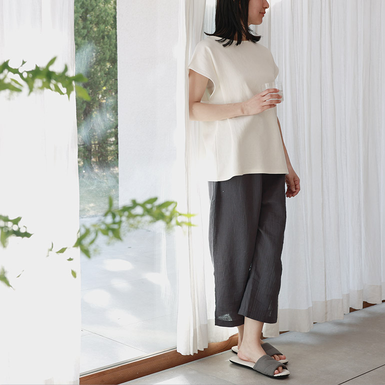 bon moment  湯上りガーゼパンツ ルームパンツボンモマン