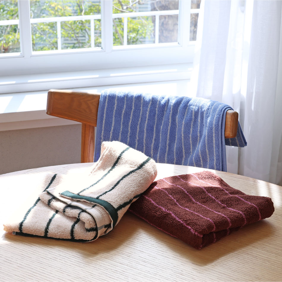 bon moment ボンモマン　毛羽落ちしにくい綿100％タオル