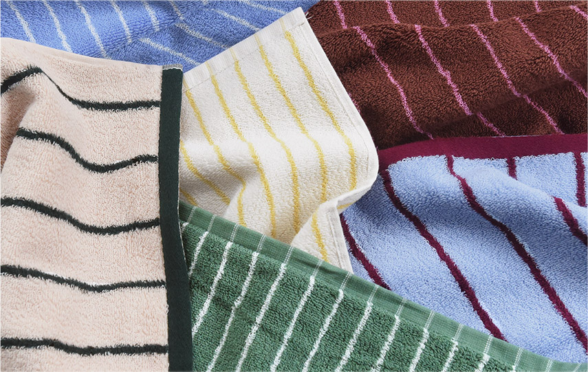 毛羽落ちしにくい綿100％タオル