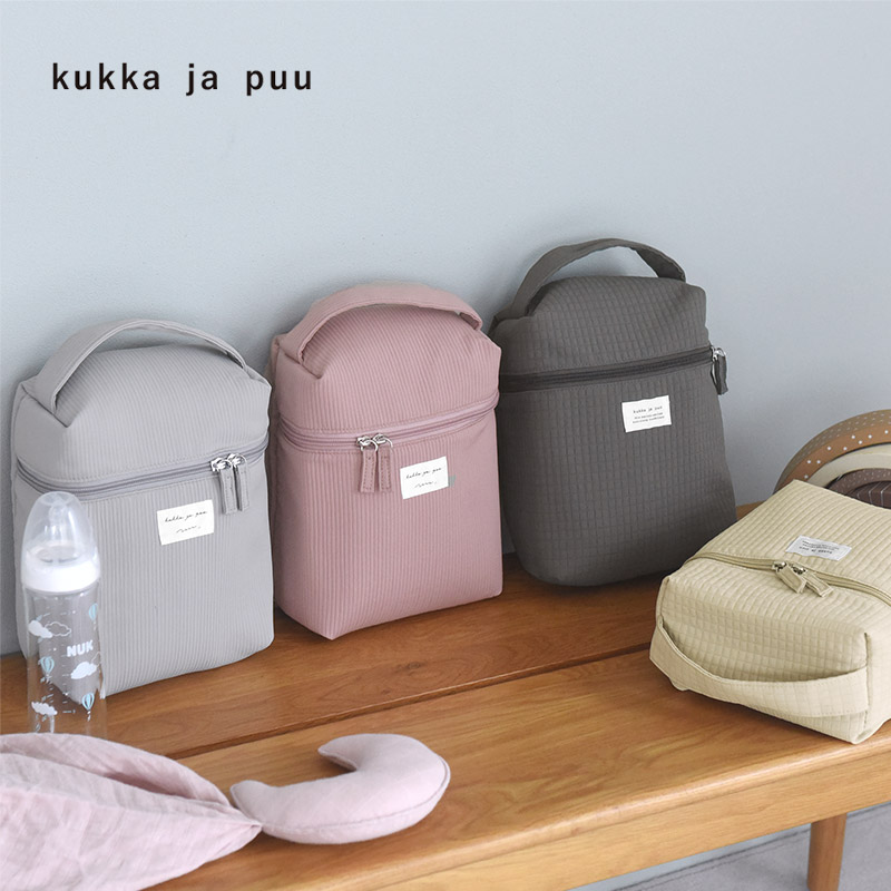 kukka ja puu たっぷり収納できる 哺乳瓶ポーチ 哺乳瓶ケース 保冷保温/クッカヤプー