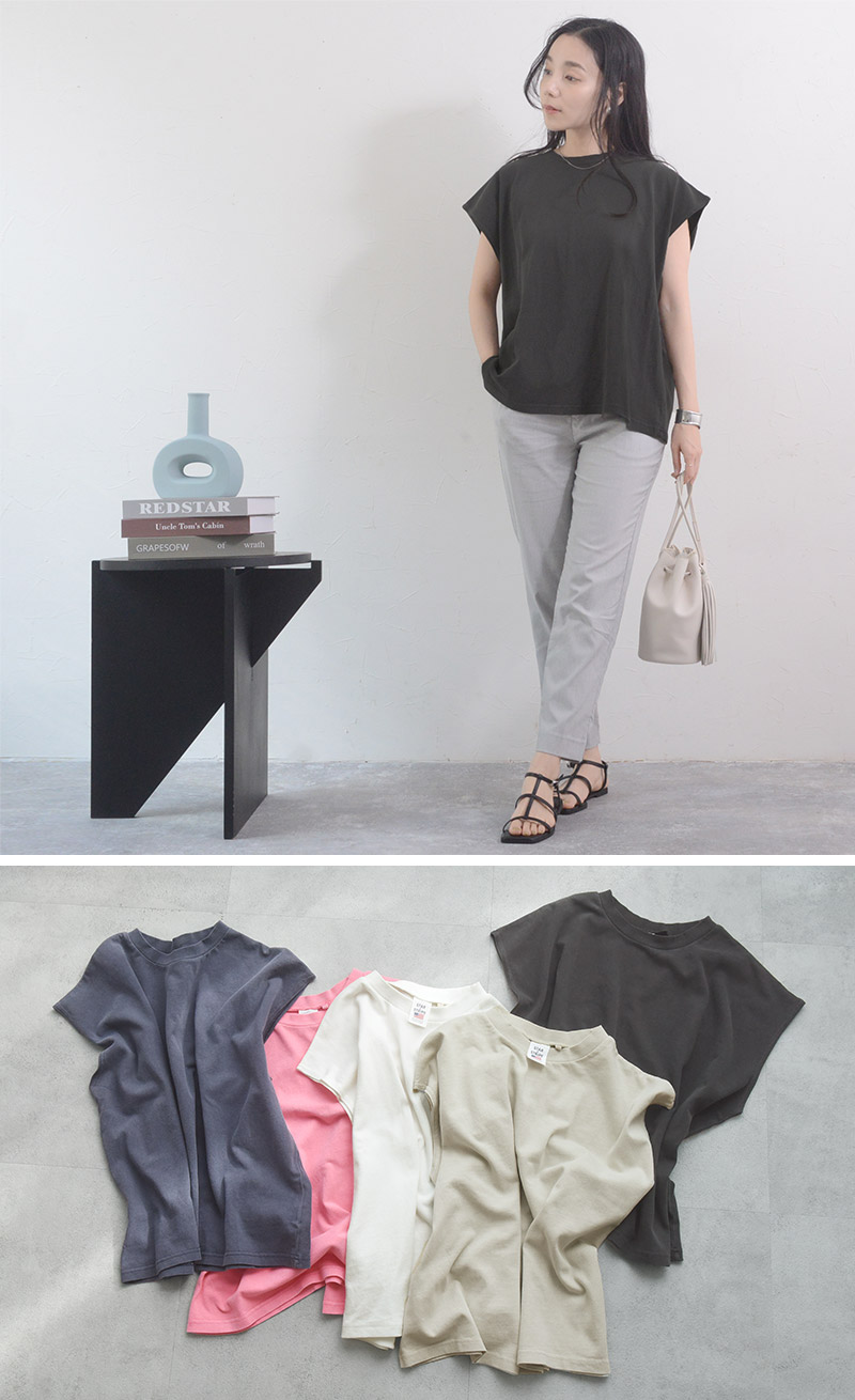 STAR＆STRIPE スターアンドストライプ コットン ノースリーブ Tシャツ NOSLEEVE CREW