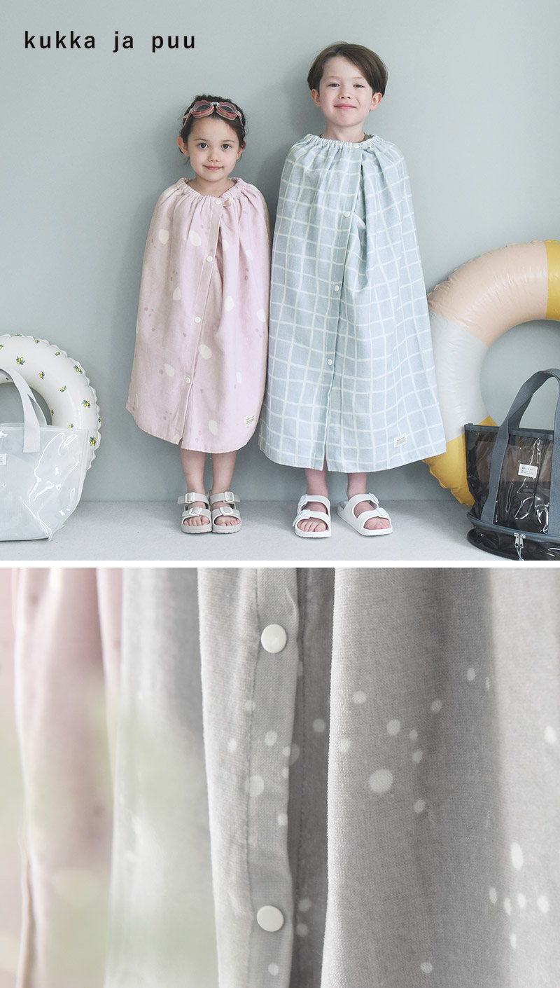 kukka ja puu ラップタオル プールタオル オリジナル柄 綿 コットン 100% 60cm 80cm/クッカヤプー