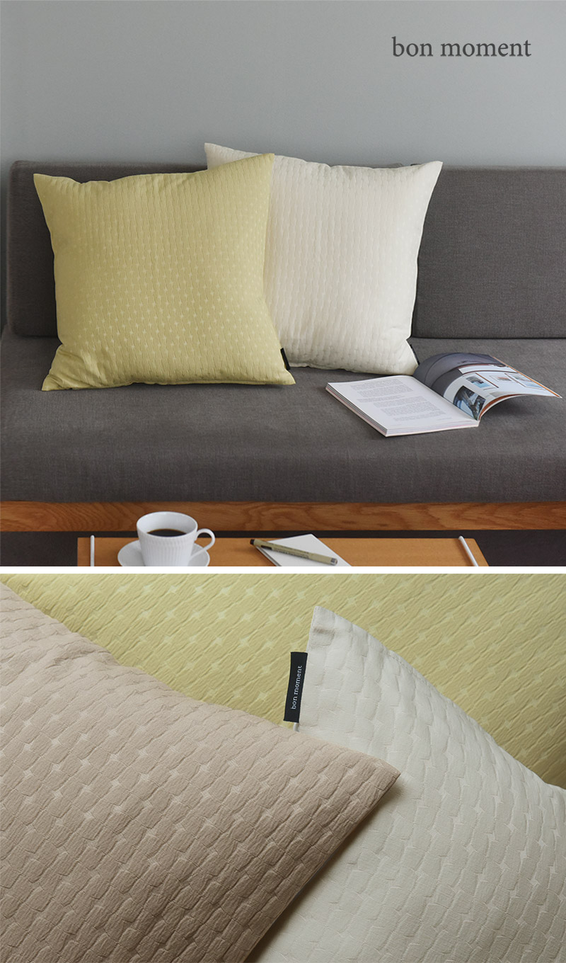 bon moment 光の反射を楽しむ クッションカバー 45×45cm hortensia／ボンモマン