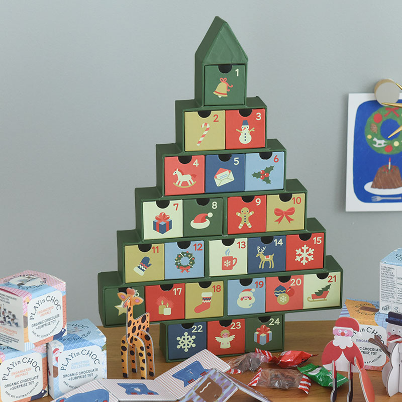 クリスマス ペーパーボックスカレンダー ツリー アドベント