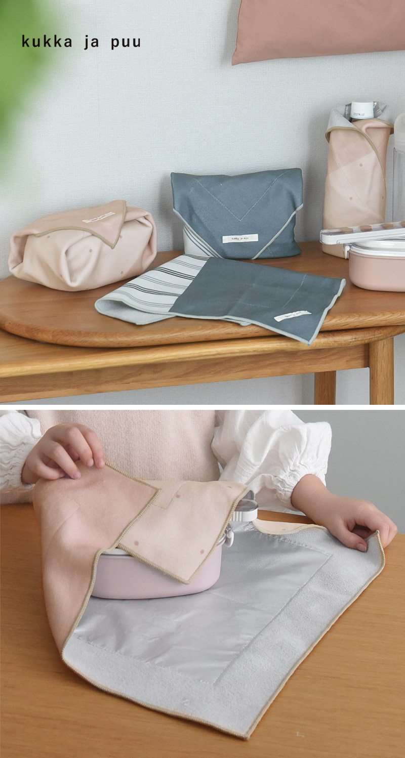 kukka ja puu 北欧カラーの巻くだけランチクロス 38×38cm／クッカヤプー