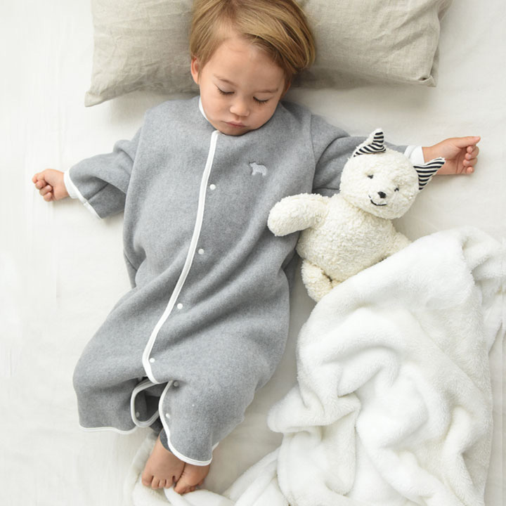 kukka ja puu 寝相が悪くても安心！ 極厚フリース スリーパー 袖付き 日本製／クッカヤプー【送料無料】