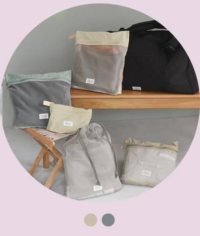 kukka ja puu 整理して仕分けられる トラベルポーチ5点セット／クッカヤプー