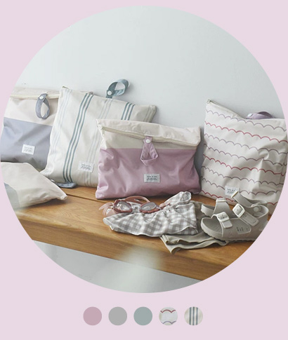 kukka ja puu 濡れたまま収納できる 防水ポーチ 小さめ 30×30cm／クッカヤプー