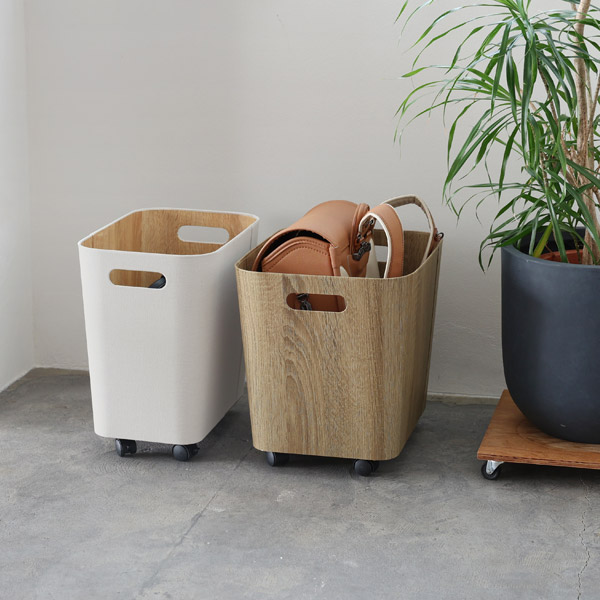 bon moment 荷物の一時置きに キャスター付き収納 ワイドタイプ／ボンモマン【予約商品】