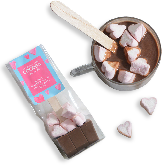 スプーンチョコ ハートマシュマロ／ココバ