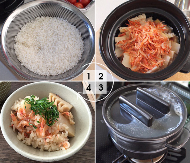 【土鍋でごはん2】桜エビと筍の炊き込みご飯