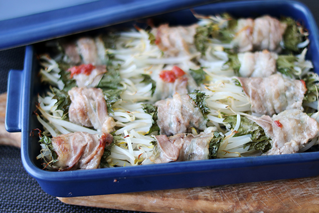 グリラーで 豚バラともやしの「ご馳走風」レンチンレシピ