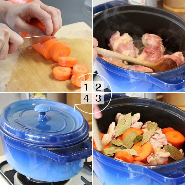 【フランス風おもてなし料理 第4回】メイン「鶏と人参のブレゼ ローリエ風味」